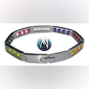 Stainless steel ilde de 7 Potencia africana Bracelet  yoruba religion africana